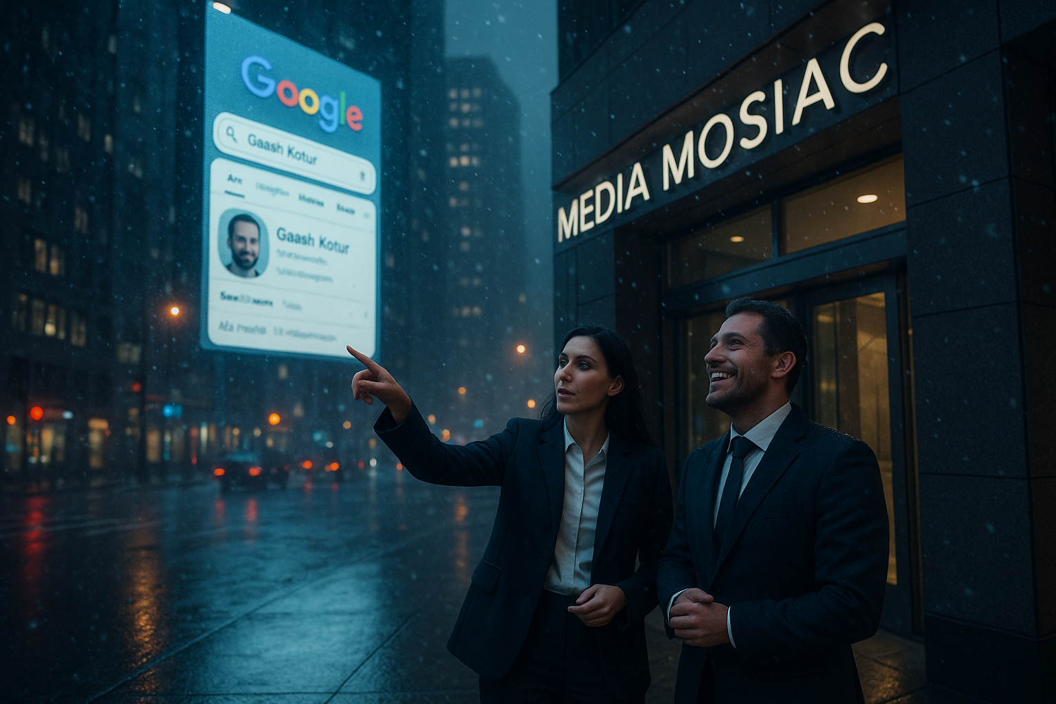 Get your name on top by media mosiac