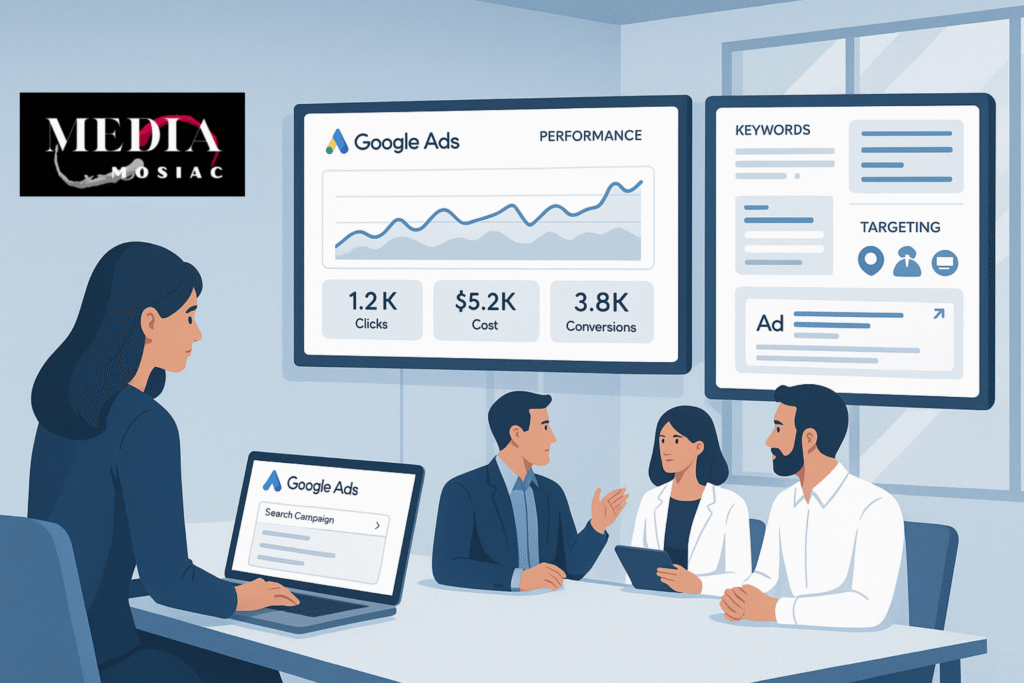 Google Ads account setup by Media Mosiac