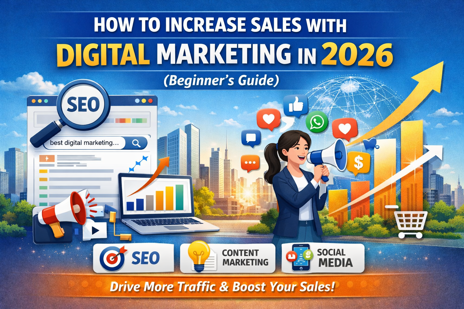 digital marketing strategy to increase sales in 2026 for beginners