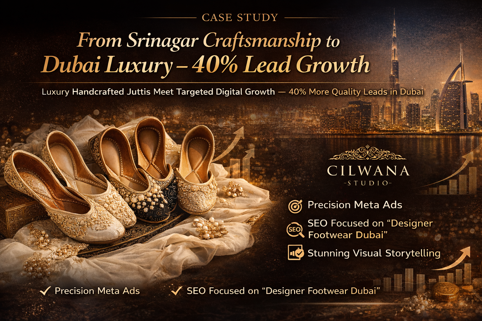 Handcrafted designer footwear by Cilwana Studio for Dubai luxury market - Media mosiac