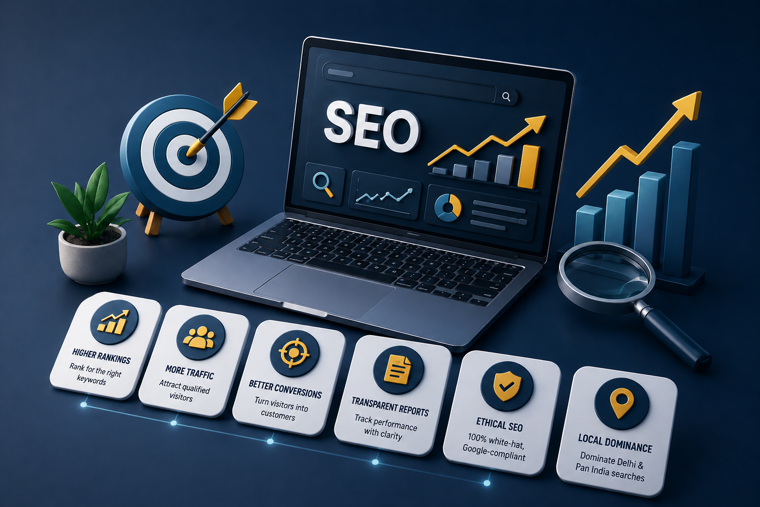 Media Mosiac SEO agency in Delhi delivering Page 1 Google rankings and organic traffic growth